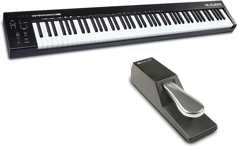 M-Audio Keystation 88 MK3 + Sustain Pedal Bundle - 88 Key MIDI Keyboard Controller + M-Audio SP-2 Universal Sustain Pedal
