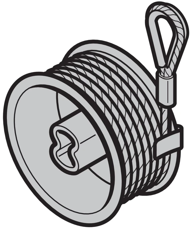 Hörmann 3080091 Cable Drum (Fitting N/L, for Gate Height up to 2250 mm, Left, Robust Construction and High Load Capacity)