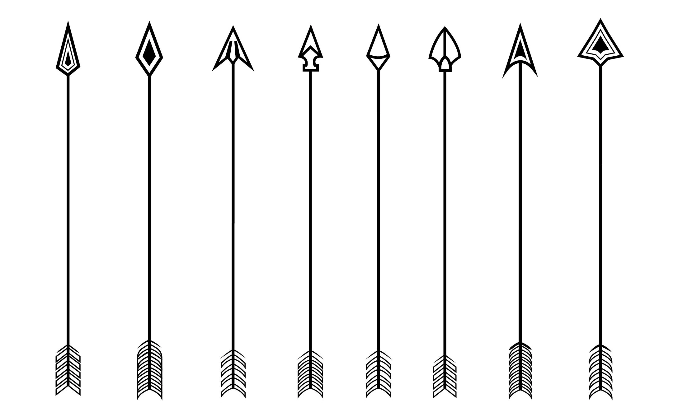 Arrows Darts Temporary Tattoo Large Size Pack Of 2