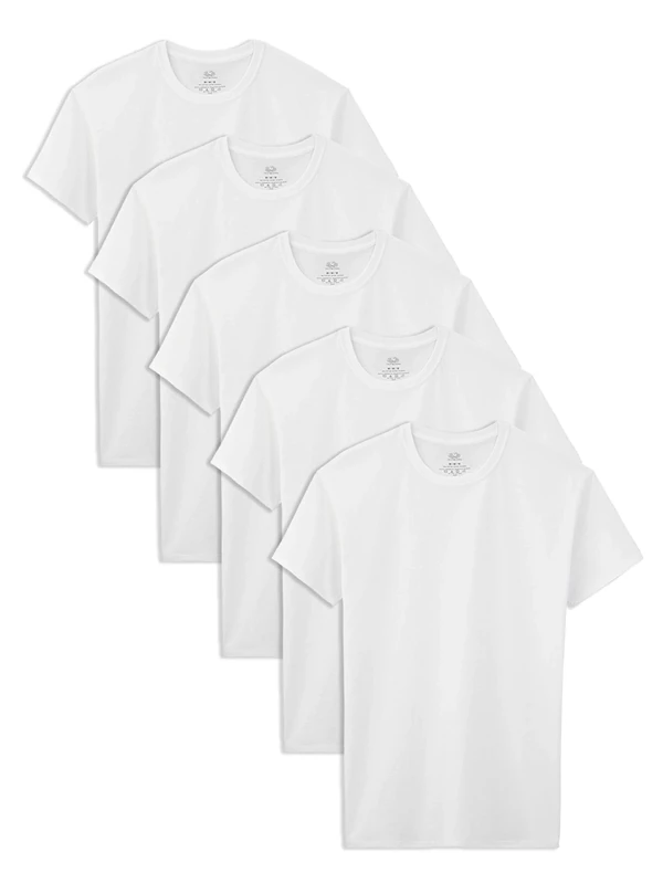 Fruit of the Loom Cotton T Shirt, Boys - 120 Pack - White, Small