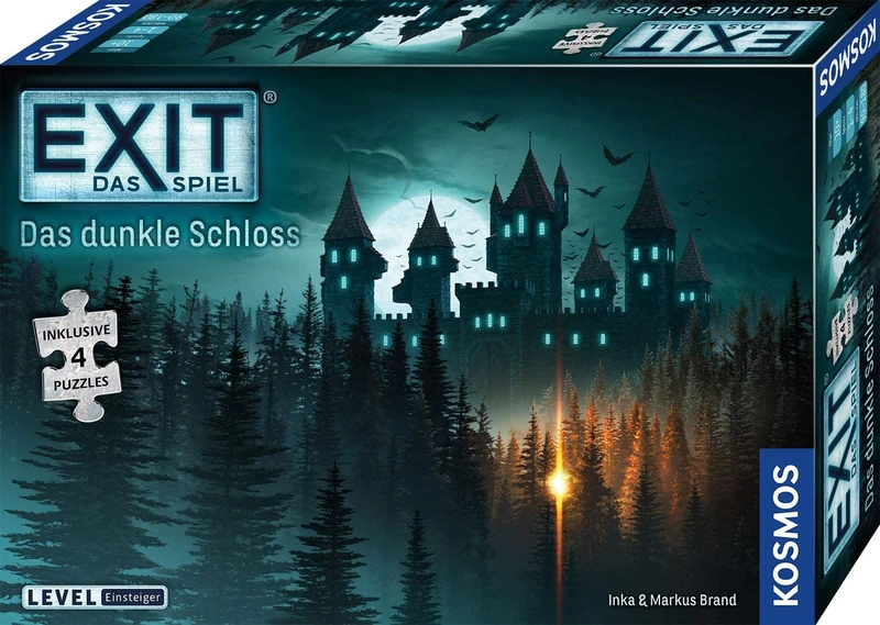 KOSMOS 680787 EXIT® - Das Spiel + Puzzle - Das dunkle Schloss, Level: Einsteiger, Escape Room Spiel mit Puzzle, EXIT Game für 1 bis 4 Spieler ab 10 Jahre, ein einmaliges Gesellschaftsspiel