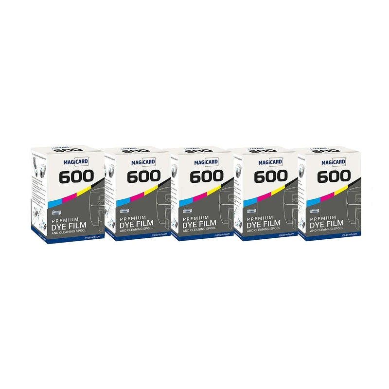 Bodno 5 x Magicard 600 Printer MB300YMCKO Color Ribbon - YMCKO - 300 Prints Software Demo Card