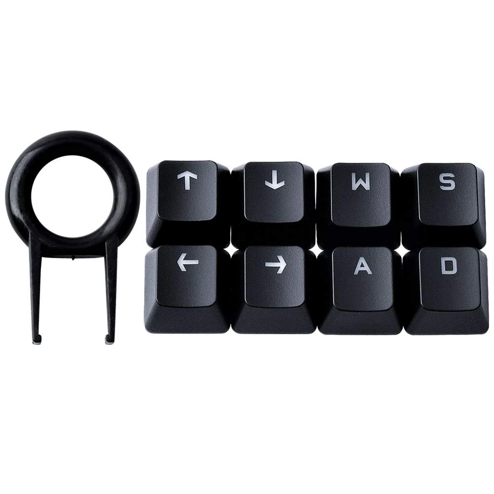 FPS & MOBA Gaming Keycaps for Cherry MX Razer&Corsair&HyperX&Logi G610 G710 Gaming Mechanical Keyboard (Black-WASD↑↓←→)