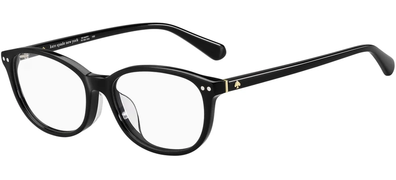 Kate Spade Evangeline/F Acetate 807 BLACK, Round/Oval, 53