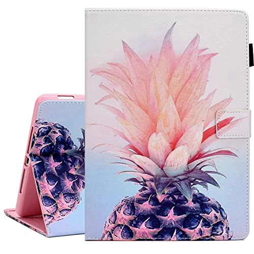AUSMIX Case for iPad 9.7 Inch 2018 2017/iPad Air 2 Case/iPad Air Case, PU Leather Smart Stand Wallet Protective Cover with Auto Sleep/Wake for iPad 6th/5th Gen/iPad 9.7 Inch Tablet, Pineapple