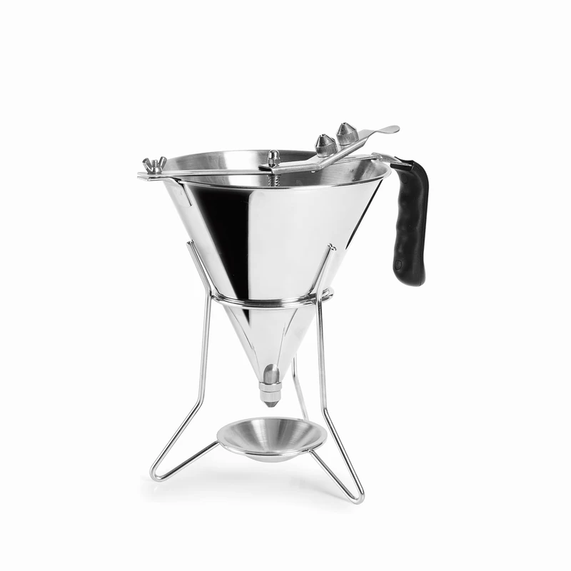 LACOR 67150 18/10 Stainless Steel Dosing Funnel with Lever System for Adjustable Flow, 2.00 L