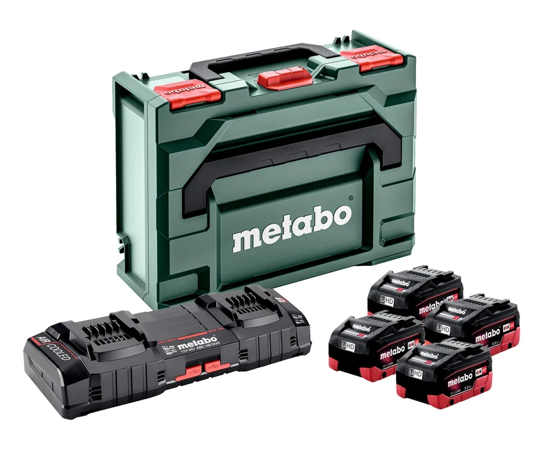 Metabo 685180000 Basic Set - 4x 5.5Ah LiHD Batteries + ASC 145 Duo - Image 1