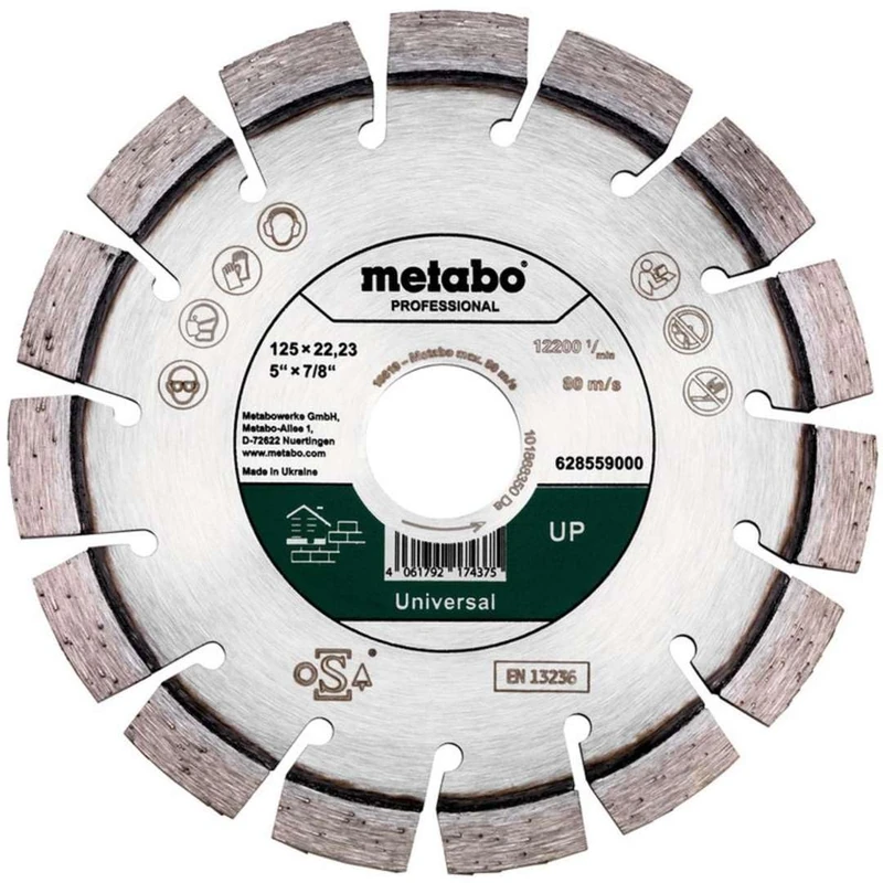 Metabo werke GmbH 628559000 Dia-TS 125 x 22.23 mm, Flush-Mounted, Universal, Professional