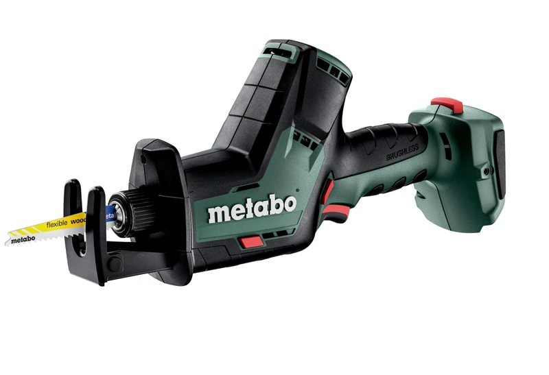 Metabo Cordless Reciprocating Saw SSE 18 LTX BL Compact (602366850) 18 V, Box of Battery, Battery Voltage: 18 V, Number of Strokes at Idle Speed: 0-3000 RPM, Saw Blade Stroke: 16 mm