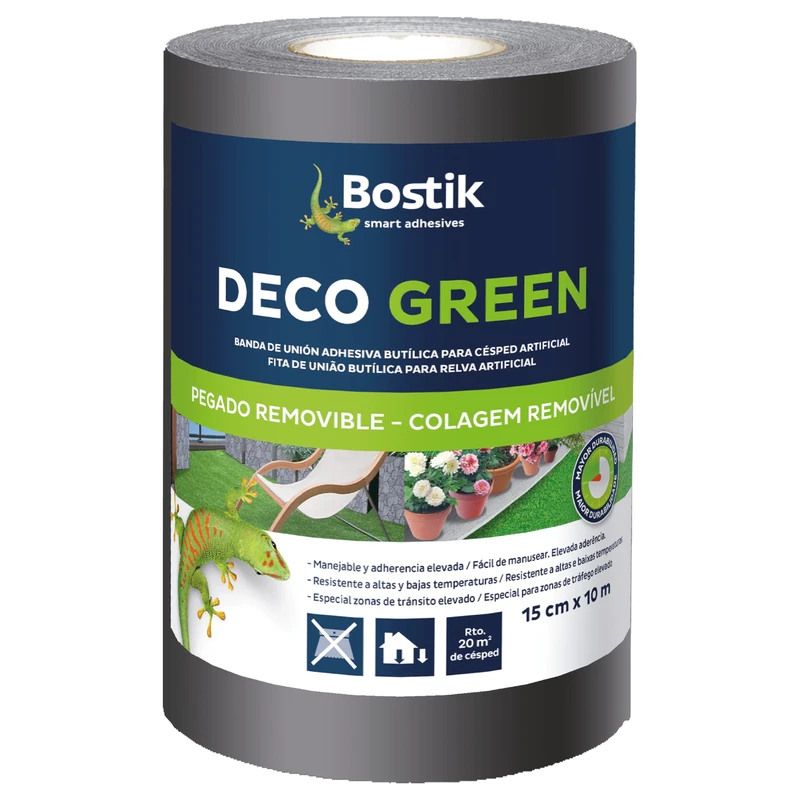 Decogreen Black Decorative Tape Self Adhesive 15cm x 10m - Image 1