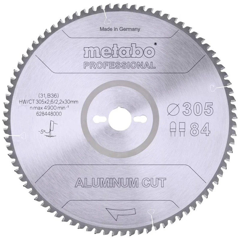 Metabo 628448000 AluminiumCutProf 305x30 Aluminium CutProf 305 x 30 84FZ/TZ 5 Neg, Colour, Size
