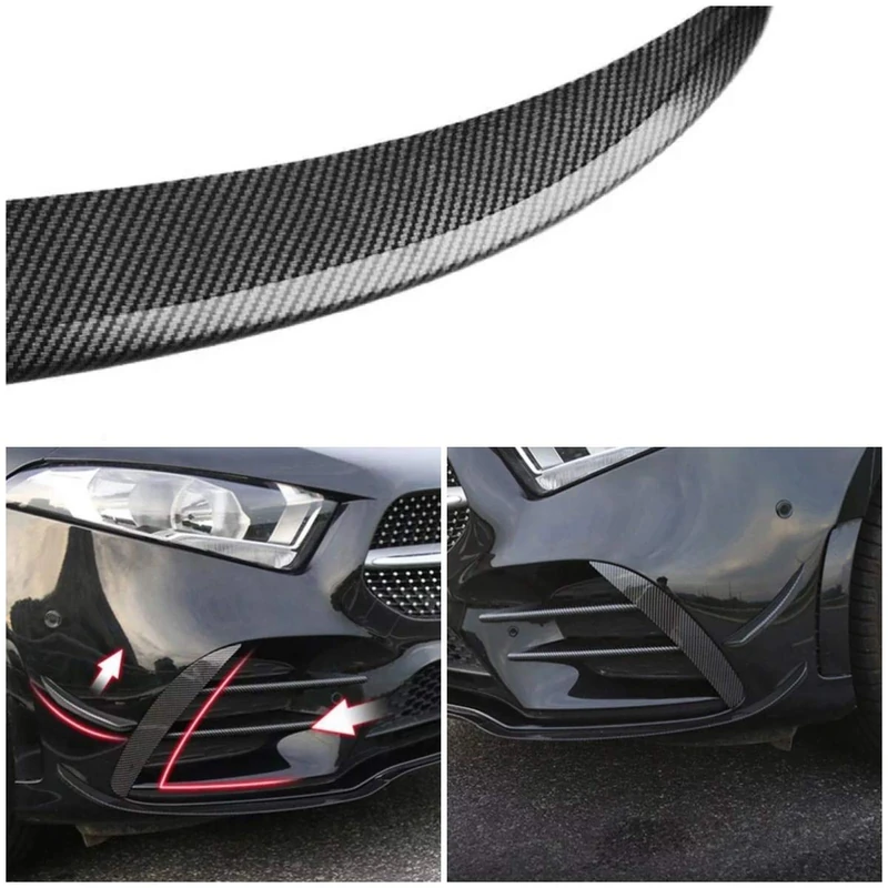 FFZ Parts Carbon Look Spoiler Bumper Front Frame Cover Suitable for A Class W177 - Image 1