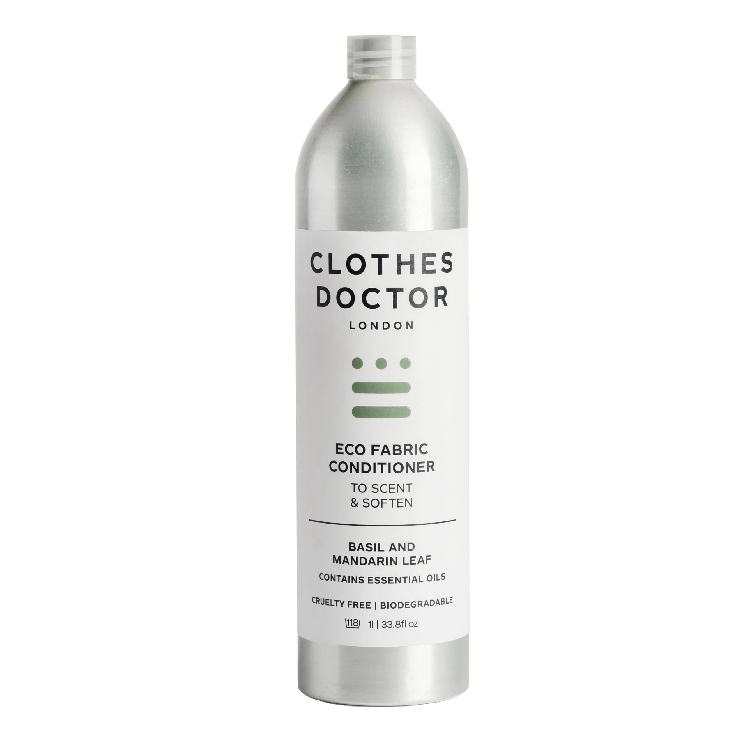 1L Eco Friendly Naturally Fragranced All Purpose Liquid Conditioner & Softener - Made in Britain | Concentrated Formula Natural Scented Laundry Fabric Conditioner | Palm Oil, Cruelty Free - 118 Washes