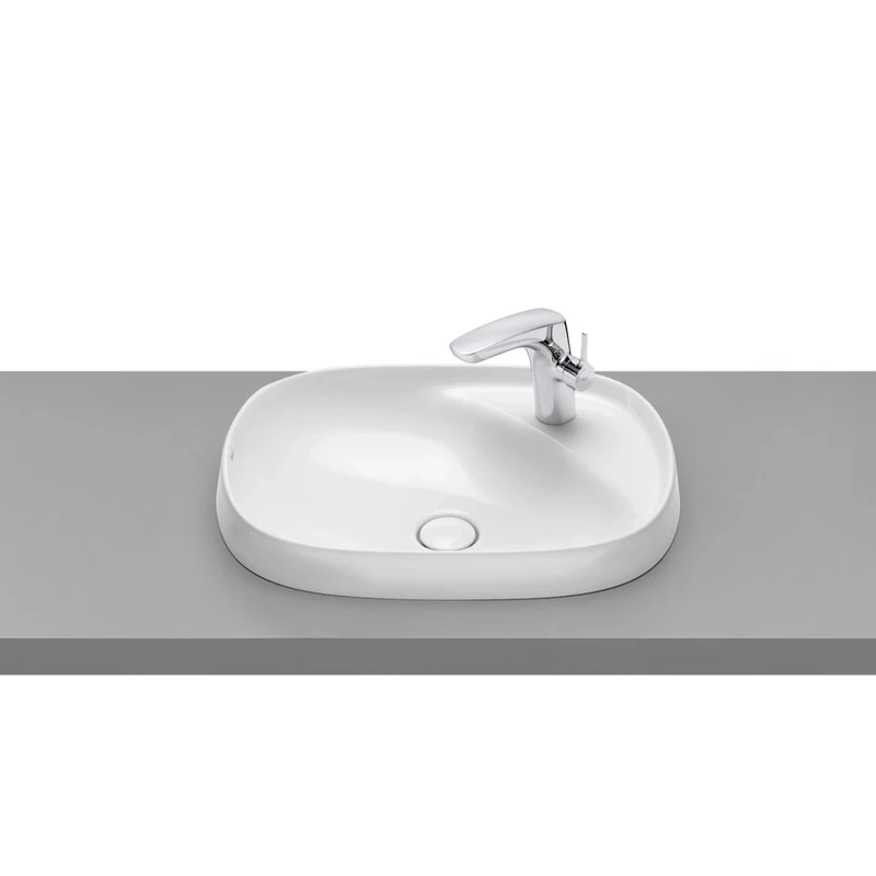 Beyond Roca Fineceramic Countertop Washbasin 58.5 x 45 x 16 cm, White (Reference: A3270B6000)