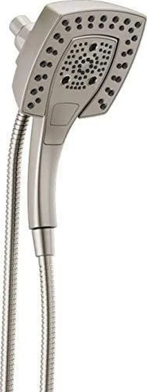Delta 5-Setting In2ition 2-in-1 Dual Hand Held Shower Head with Hose, Brushed Nickel Shower Head Handheld Combo, Magnetic Docking, 2.5 GPM, Stainless