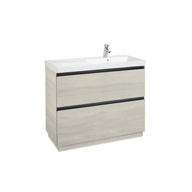 Unik Lander Roca, 100 x 46 x 86.5 cm, Right Basin + Base Cabinet with 2 Drawers to Floor, 100 x 46 x 86.5 cm, Ash Colour (Reference: A851428434)