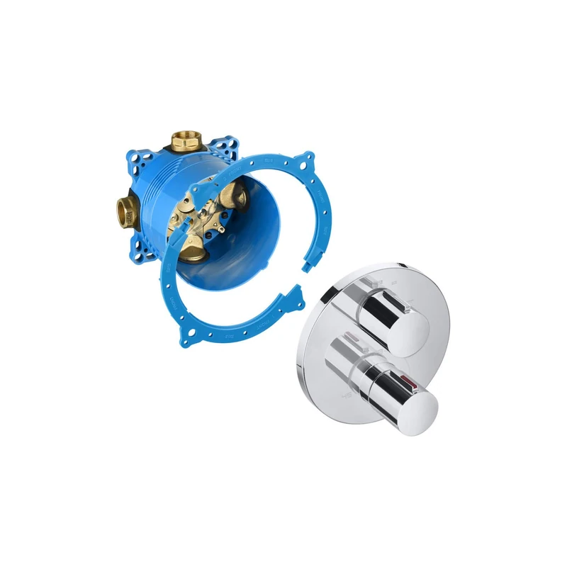 Roca AG0132600R Thermostatic Bathroom Shower Mixer Tap 25 x 40 x 3 cm, Blue