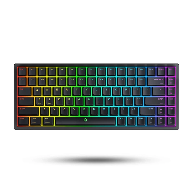 DREVO Gramr V2 TE 84 Key RGB Backlight Mechanical Gaming Keyboard Blue Switch TKL 75% USB Wired Keyboard US Layout