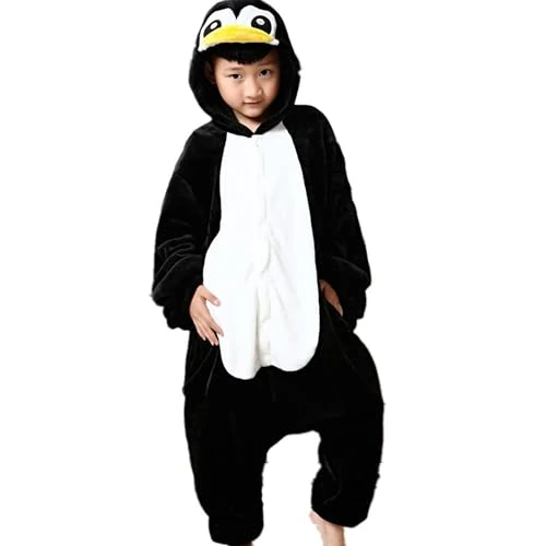 WAFUNNE Kids Penguin Costume Cosplay Halloween Animal Onesie for Boys Girls Child Penguin - Image 1