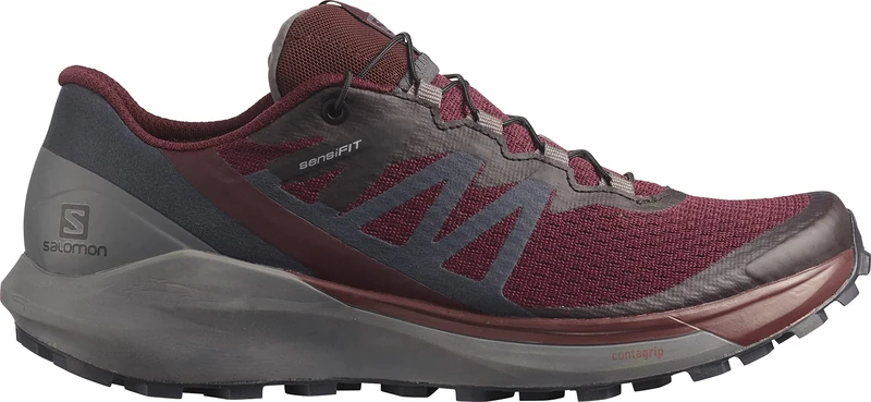 SALOMON Women's Sense Ride Trail Running Shoes, Sense Ride 4 Wine Tasting Quiet Shade Ebony, 7 UK - Image 1