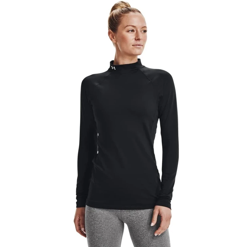 Under Armour Women's UA Authentics Mockneck, Ultra-Warm Polo Neck Top for Women, Thermal Long Sleeve Running Top with Anti-Odour Technology