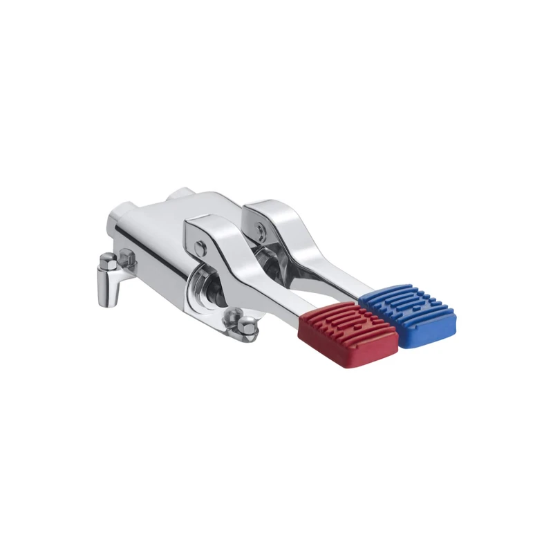 Roca Timed Mixer Tap with Pedal, Floor Installation, Foot Drive, Instant Foot Series, 11 x 7.5 x 23 cm, Chrome (Reference: A505128600)