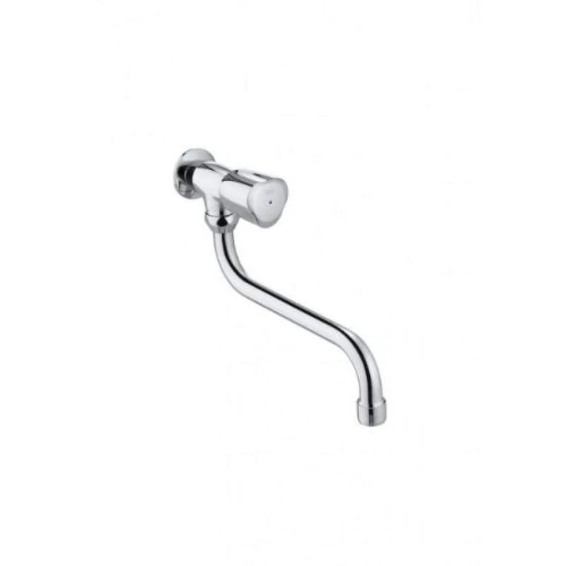 Wall Mounted Sink Tap with Swivel Bottom Spout, Roca, 20 x 20 x 14.8 cm, Aluminium Colour (Reference: A5A8730C00)