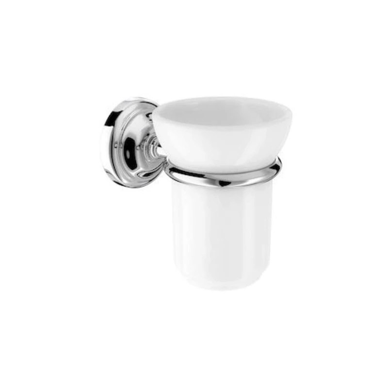 Roca Bathroom Cup Holder, Chrome, Standard