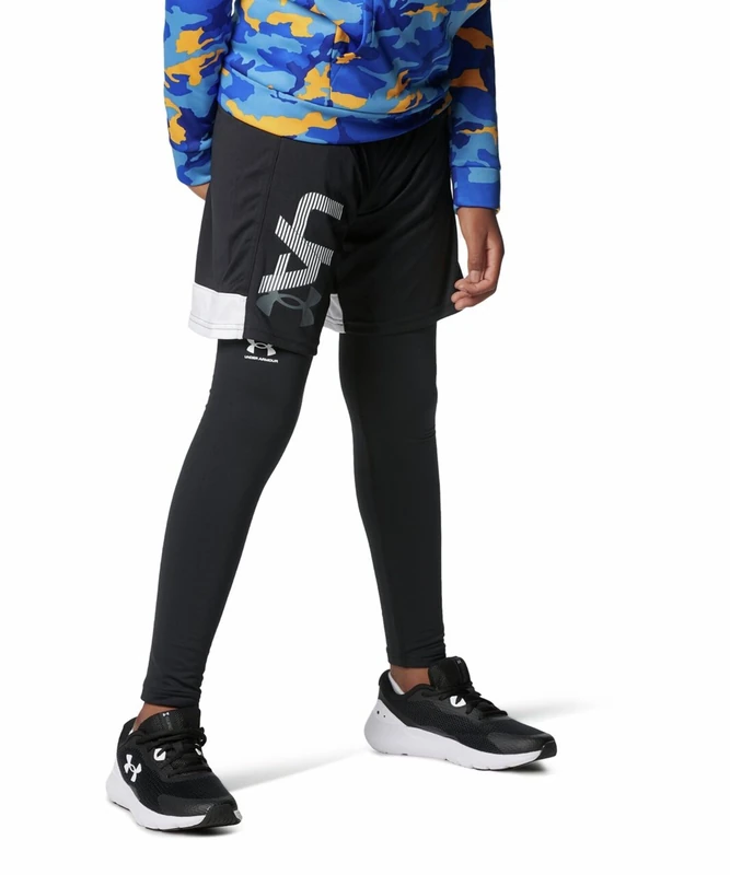 Under Armour Boys ColdGear® Armour Leggings, Youth Base Layer Leggings, Thermal Underwear for Kids' Fitness, Winter Running Tights Black