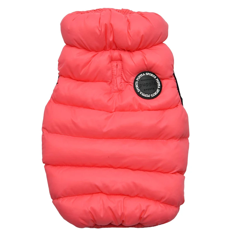 Puppia Winter Ultralight Dog Coat B Waterproof Warmth for Cold Weather Zipper Closure for Small and Medium Dogs, Pink, Large