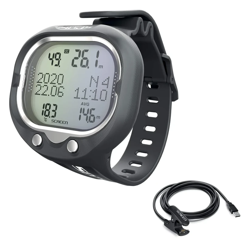 Seac Screen, Scuba Wrist Dive Computer for 1 or 2 mixes and Freediving mode