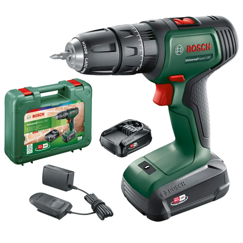 Bosch Home and Garden Bosch Cordless Impact Drill Universal Impact 18 V (1 Battery, 18 Volt System, in Box)