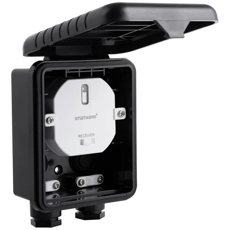 Smartwares Recessed Switch with Junction Box - Plug & Connect - 1000 W - SH4-90451 - Black