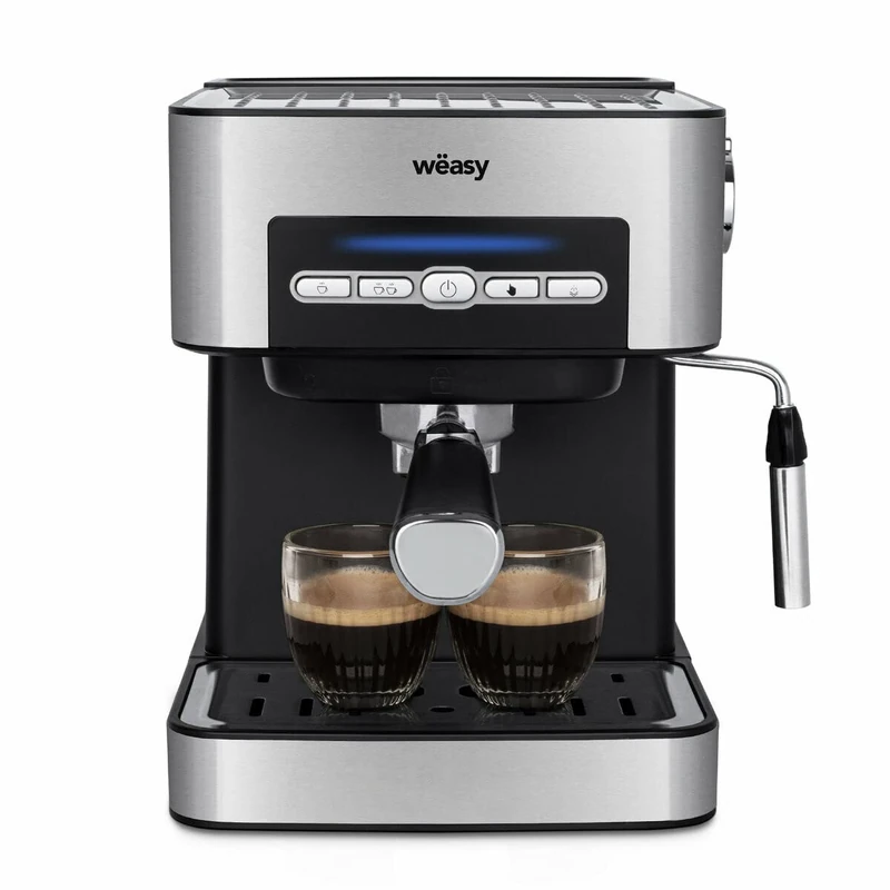 ALLESM Wëasy KFX32 Automatic Pressure 20 Bar Stainless Steel Espresso Machine, Portable, 4 Modes, 1.6L Tank, Cup Warmer, Steam Nozzle, Filters & Measuring Spoon Included, Coffee & Milk Drinks - Image 1
