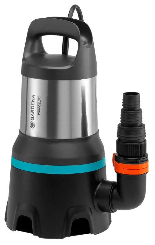 Gardena Pompa sommersa Acqua sporca 20000 Aquasensor: pompa sommersa con portata 20000 l/h, per particelle di sporco fino a 35 mm, funzione innovativa Aquasensor, 750 W (09044-20)