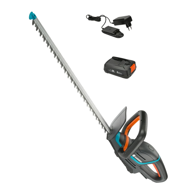 Gardena Battery Hedge Trimmer ComfortCut 60/18V P4A Ready-to-Use Set: Ergonomic, Blade Geometry, Lightweight, Charge Status, Cordless (14731-20)