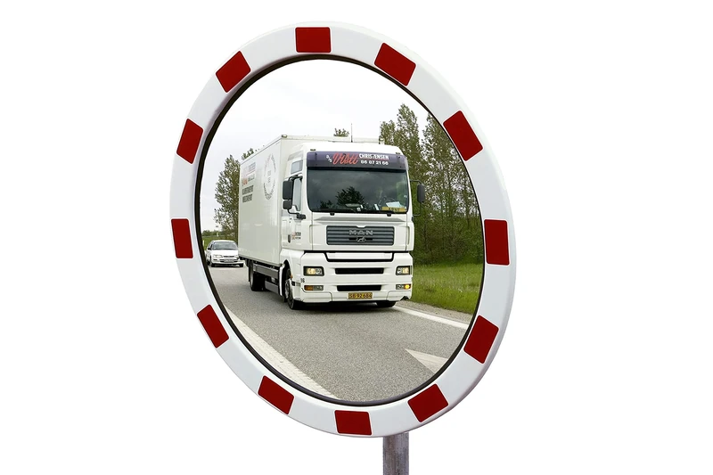 Dancop TM INOX 60 Stainless Steel Traffic Mirror, Round, 60cm Mirror Plate, 730mm Diameter
