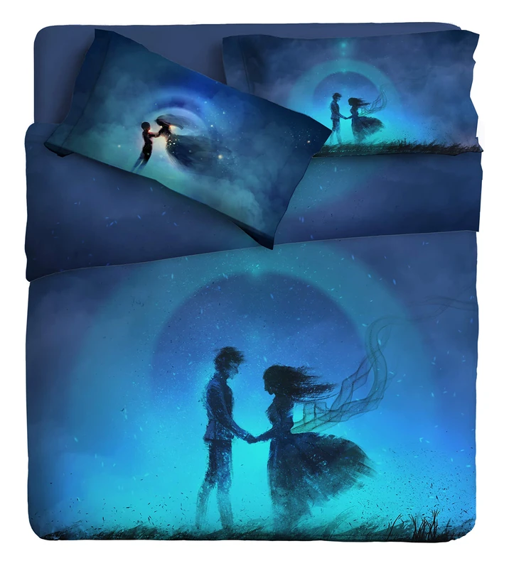 IPERSAN Fine-Art Digital Print 100% Cotton Sheet Set, Dream, Queen-Size Bed