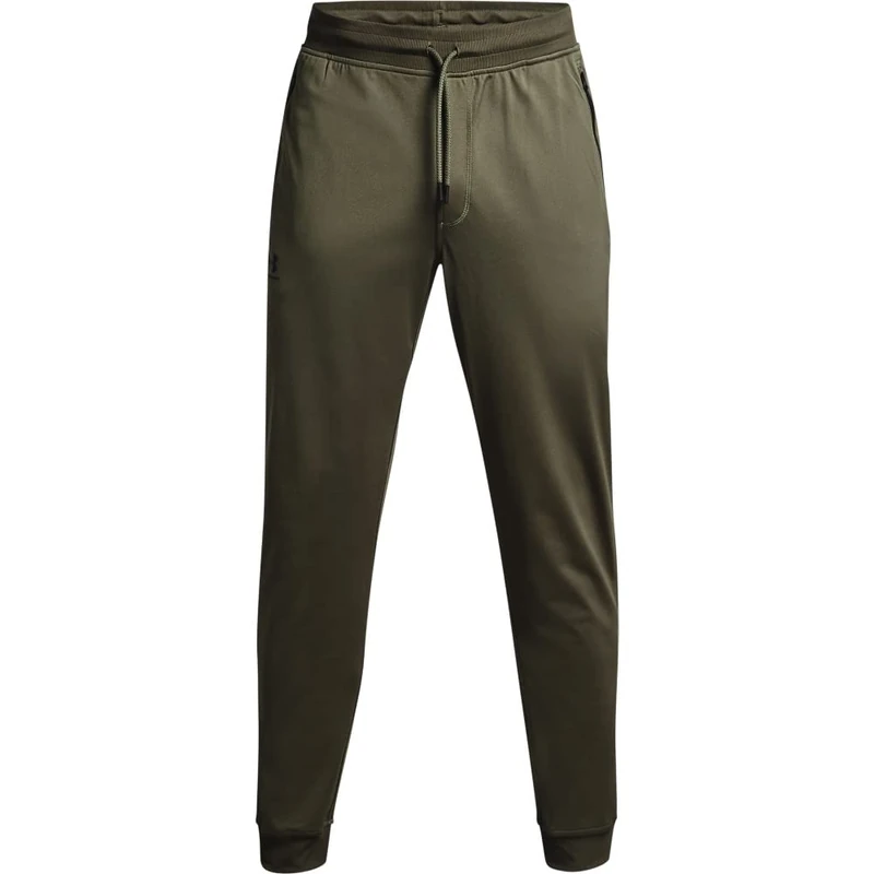 Under Armour Sportstyle Tricot Jogger - Pants - Bottoms - Marine OD Green/Black - Size: MD