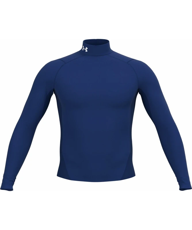 Under Armour Men's ColdGear Armour Comp Mock, Dual-Layer Fabric Men's Top with Ultra-Warm Interior, Base Layer for Running, Cycling and Cold Weather Pursuits,Royal / / White,XL