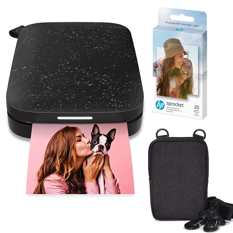 HP Sprocket Portable 2x3 Instant Photo Printer - Black Noir