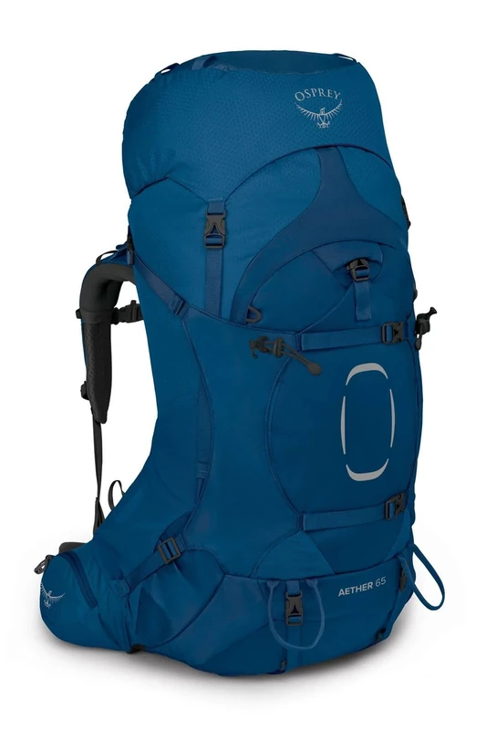 Osprey Aether 65 Men's Backpacking Pack Deep Water Blue - S/M