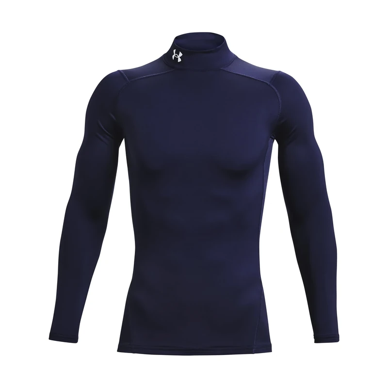 Under Armour UA CG Armour Comp Mock - Long Sleeve - Tops - Midnight Navy/White - Size: XL