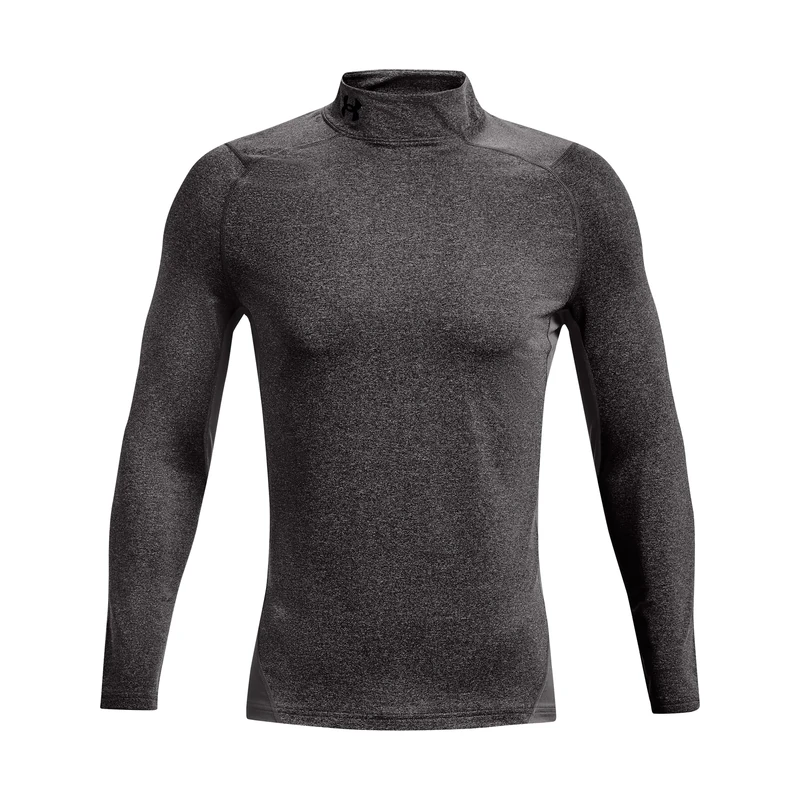 Under Armour UA CG Armour Fitted Mock - Long Sleeve - Tops - Charcoal Light Heather/Black - Size: XXL - Image 1