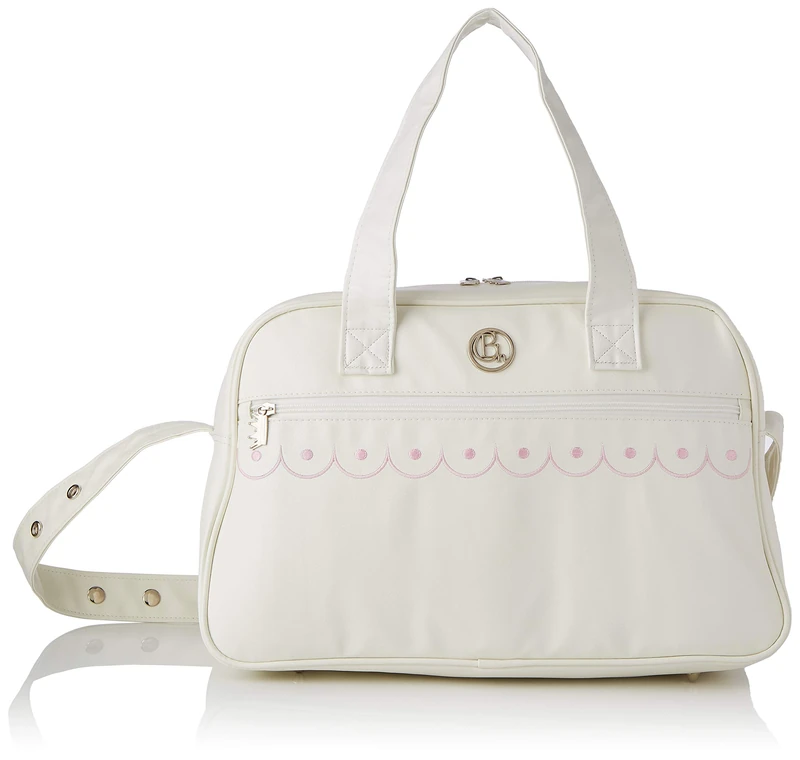Chocolat Baby Travel Bag Leatherette White/Pink Logo – Carry Bags - Image 1