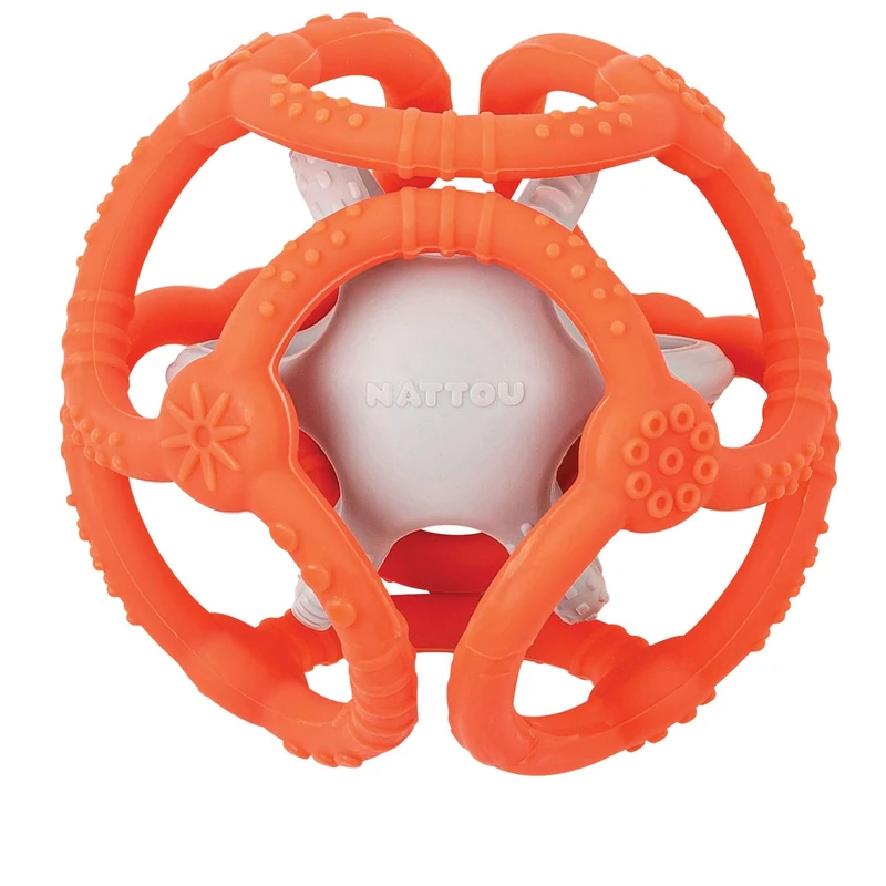 Nattou 879057 Set of 2 Orange and Grey, Multi-Colour, 140 g - Image 1
