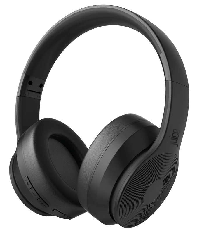 Juice®cans PRO, Active Noise Cancelling True Wireless On-Ear Headphones, | 18 Hours Playtime | Fully Immersive Sound | Multi-Function Touch Controls | IPX4 | Foldable & Comfort Design, Black - Image 1
