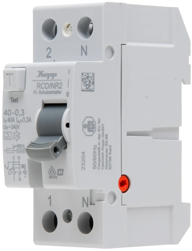 Kopp Residual current circuit breaker, RCD, 40 A, 300 mA, 2-pole, 754023090