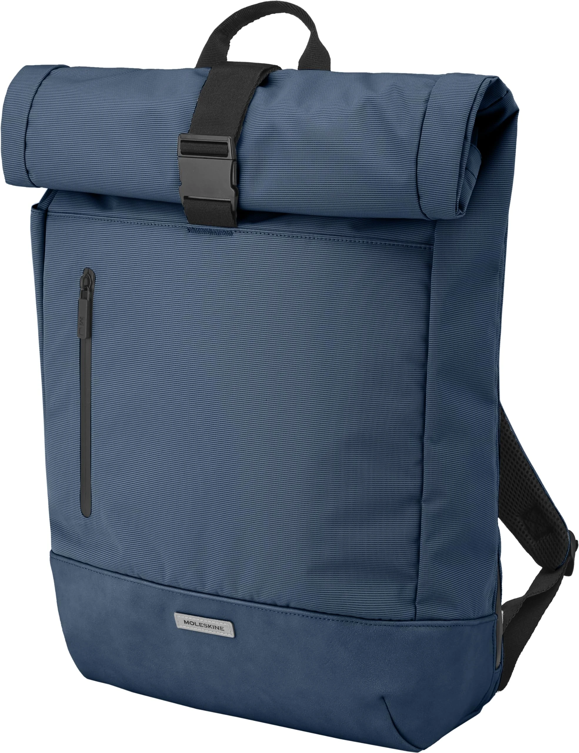 Moleskine Metro Collection RollTop Backpack, Vertical Laptop Bag, Laptop Backpack for Laptop, Notebook, iPad, Computer up to 15", Dimensions 50 x 32 x 13 cm, Sapphire Blue
