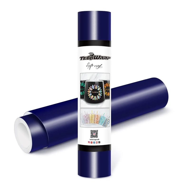 TECKWRAP Permanent Adhesive Vinyl 12" x 10ft, Matte Dark Blue